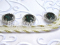 Preview: Strass Rund grün eingefasst 12 mm